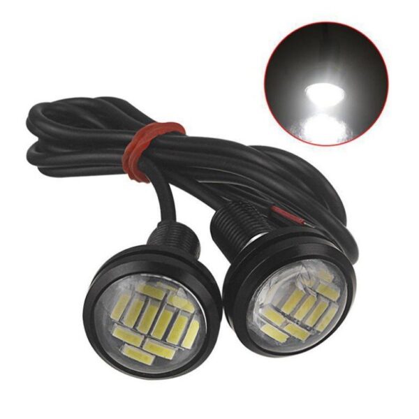 Luz LED ojo de águila (pack de 2 luces) Blanco (12 leds por luz)