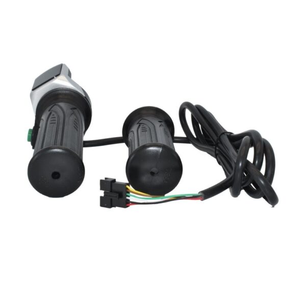 Acelerador de puño con indicador de batería (36V) y pulsador - conector SM